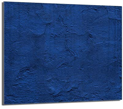 DarHaus Plaque de recouvrement, 60 x 52 cm, en verre, pour cuisinières électrique, à induction, convient comme décoration, protection anti-éclaboussures ou planche à découper, Ardoise Bleu