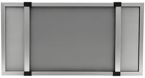 Zanzariere Estensibile in fibra di vetro con telaio in alluminio per finestre facile da montare (Telaio Silver, H50x50/92 cm)