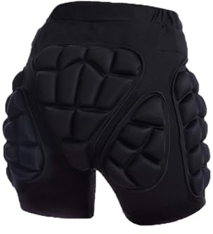 URFEDA Schutzhosen Gepolsterte Protektorhosen Schutz Shorts für Hüfte, Po und Steißbein Snowboard Shorts Herren Damen, Kurze Hose 3D Gepolstert Schutz Gear für Snowboarden Skifahren Skating