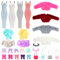Festfun 13 Kleidung für Puppen Fashion Puppenkleidung enthält 4 Winter Mantel Kleider 4 Schuhe 5 Handtasche Puppenzubehör für 11,5 Zoll 30 cm Mädchen Puppen
