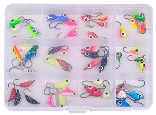 Kit de gabarit de pêche sur glace, modèles de pêche, ensemble d'appâts artificiels, équipement de leurres de pêche pour Topwater Frewater Panfish Crappie Walleye Perch Trout Bluegill