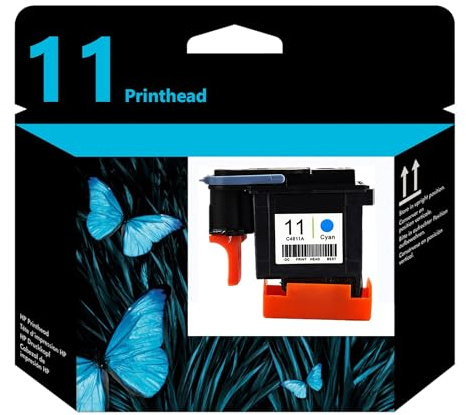 PAESCOY 11 Testina di Stampa Inchiostro C4810A C4811A C4812A C4813A Sostituzione per Stampanti HP Designjet 100 110 111 500 510 800 813 850 500ps 800ps 9110 9120 9130 K850,Cyan-1 Pack