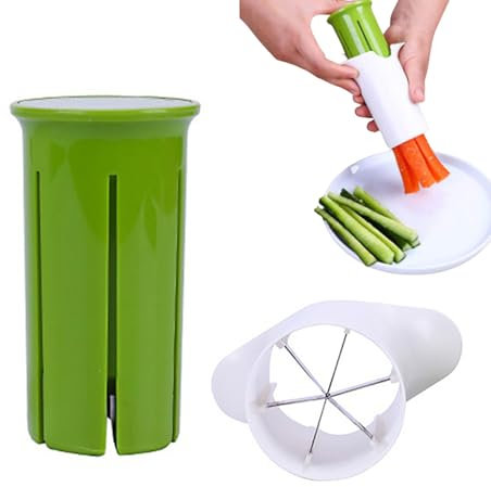 Affettaverdure – Affettatrice per cetrioli, affettatrice multifunzione per frutta | Taglierina per alimenti per bambini, bastoncino di carote e torsolatore di fragole, pratico strumento da cucina per