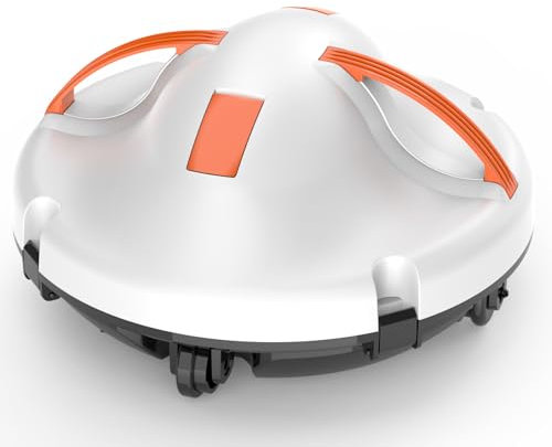 (2025 Neu) Poolroboter, Poolsauger Akku mit 130 Minuten Reinigungszeit, Einfach zu Bedienen, Selbstparkfunktion, Poolsauger Bodensauger Ideal für Flache Pools bis zu 100 m²