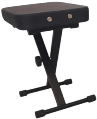 jojomis Banco de teclado resistente en forma de X, plegable, altura ajustable, para escenario, piano electrónico, actuaciones musicales