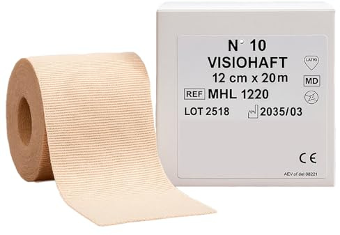 UMBRA MEDICAL ITALY Benda Elastica Coesiva 20 m in Cotone – Autoadesiva Ipoallergenica e Traspirante – Per Fissaggi, Fratture, Garze e Bendaggi – Made in Italy – Diverse Misure (12cmx20m)