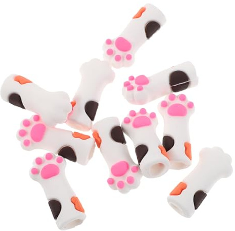 POPETPOP Fundas de Silicona para Herramientas de Uñas Forma de Pata de Gato, 10 Piezas, Protección Total para Tijeras y Herramientas de Pedicura