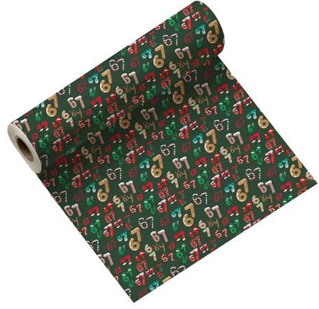 Papel de regalo de vacaciones – embalaje de Navidad para, 67 hojas de patrones de colores, material fácil de cortar, juego de embalaje de festival, suministros de