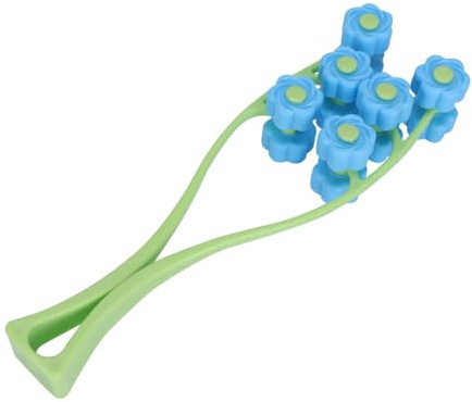 TOYANDONA Rouleau de Massage Facial Vert et Bleu Compact Ergonomique pour Femmes Soin du Visage Menton Massage Relaxant