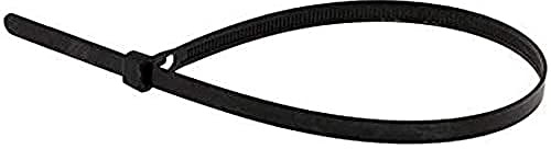 Zenitech - Pack de 50 Bridas Reutilizables 7,6 x 250 mm - Negro - Plástico Resistente - Gatillo Integrado para Retiro Fácil - Reducción de Residuos - Ideal para Bricolaje y Organización de Cables