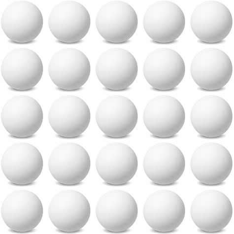 25 x White Ping Pong Balls Table Tennis 40mm No Logos Plain Ideal for Cat Dog Pet Toy School Crafts