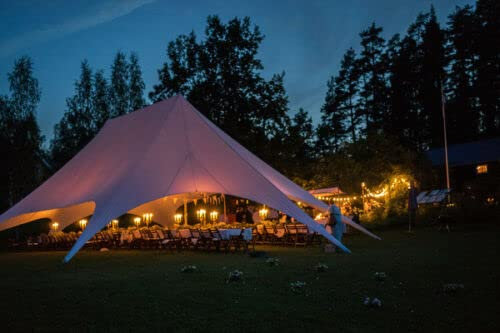 Waterproof Commercial Wedding Event Yard Patio Party Double Star Stretch Tent (40x30x16ft.)