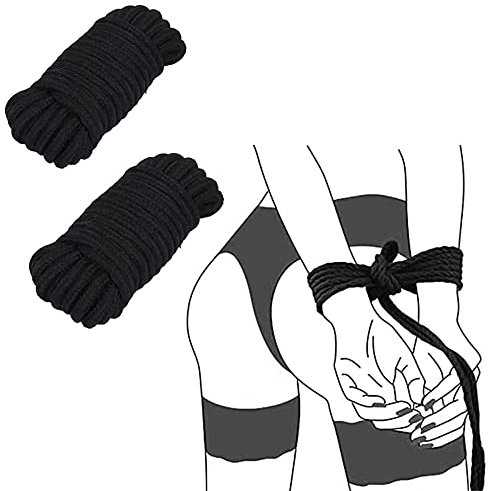 4 pezzi di morbida corda di cotone per giochi divertenti con coppia di corda di cotone rilegata 10 metri / 33 piedi 8 mm di corda di cotone