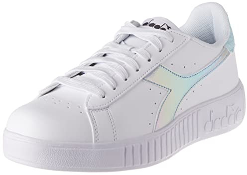 Diadora Step P Shimmer, Scarpe da Ginnastica Donna, White/Air Blue, 36 EU