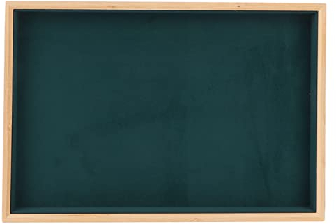 GLOGLOW Organizzatore di Vassoi per Gioielli, Elegante Vassoio per Gioielli in Legno di Flanella per Gioielli (Verde)