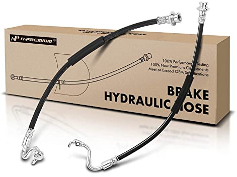A-Premium Front Brake Hydraulic Hose Compatible with Select Nissan and Infiniti Models - Pathfinder Armada 2004, Armada 2005-2007, Titan 2004-2007, QX56 2004-2006, 5.6L - Replace# 462107S001, 2PC Set