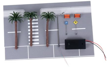 perfk Modèle de scène de Route 1/64, Accessoires de Diorama de Garage de Voiture, Toile de Fond de scène d'affichage, décor de stationnement pour Voiture