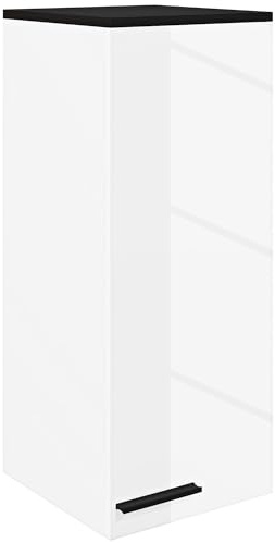 HOMCOM Armadietto Bagno da Parete, Mobile Bagno con 3 Ripiani e Mensole Regolabili, 30x32x73 cm, Bianco Lucido