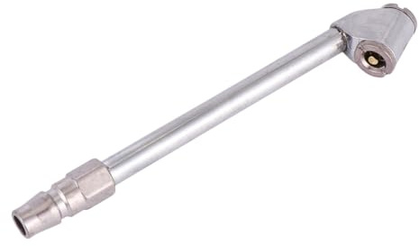 Ciieeo Boquilla Inflador Neumáticos Adaptador De Extensión para Coche Bicicleta Moto con Manguera Flexible Material Metálico 6.41 Pulgadas para Uso Exterior