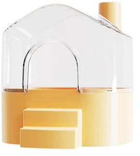 FOLODA Durabilidad ABS para hámster de arena para baño de hámster, accesorios higiénicos para limpieza, juego y relajación, hábitat de animales pequeños, casa de baño de arena