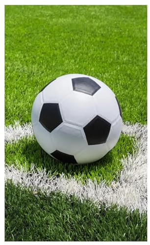 damaloo Toalla infantil de 30 x 50 cm, diseño de fútbol, absorbente y fácil de limpiar, toalla de algodón suave para niños y niñas, ideal para guardería, escuela, deportes y vacaciones