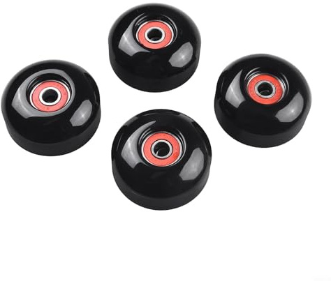 Uppsättning av 4 52 x 32 mm 95A longboard skateboardhjul med ABEC9-lager för förbättrad hållbarhet och gatukryssning (svart)