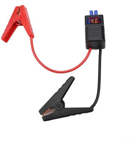 QuivyLivy Cable de arranque portátil con conector EC5 para clips de refuerzo de batería de coche de 12 V, protección de polaridad inversa, cable de repuesto (LED - clip inteligente)