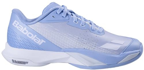Babolat Women's Jet Mach 4 Clay Court Tennis Shoes, Lavender/White (Women's US Size 9)