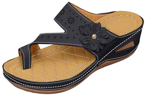 Generisch Sandale Pied Large Femme Sandales De Trekking Pieds Nus Avec Sangle Réglable Sandales Sport Femme Avec Scratch Été Chaussures De Randonnée Confortable Pour Extérieur Plage