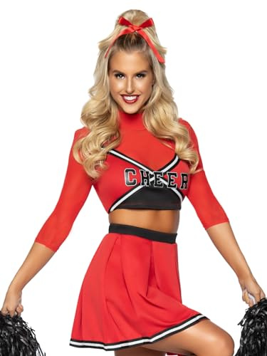 Leg Avenue Varsity Cheerleader Babe Kostum red XS