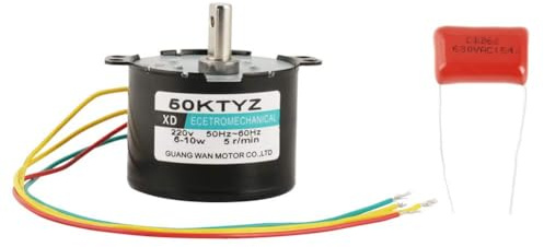 AC 220 (V) 5 varv/min 10 varv/min 15 varv/min 30 varv/min 50 varv/minut synkronmotor med låg varvtal, 6-10 W lågt ljudmotor för industrimaskiner, diskmaskiner (5 varv/min)