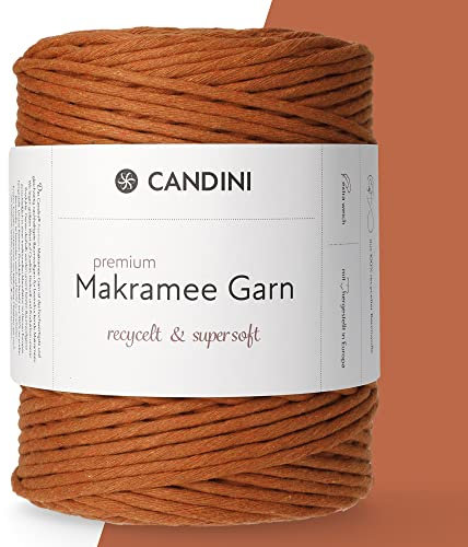 Premium Makramee Garn, 3mm, gezwirnt - Kupfer 200m