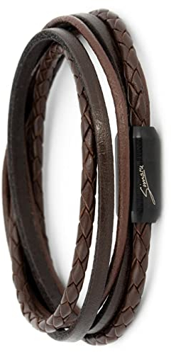 Simaru Echtleder- /Wickelarmband für Damen & Herren mit Magnetverschluss