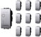 10 Pezzi Interruttore Bipolare, Compatibile Con Bticino Living Light (Grigio)