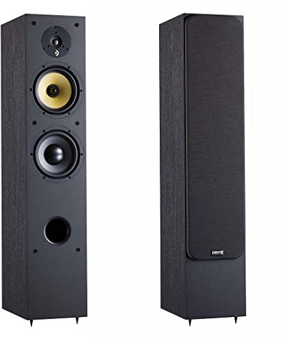 Davis Acoustics Ariane 5 Noir - Colonne 3 Voies/3 Haut-parleurs - Enceinte Vendue à l'unité