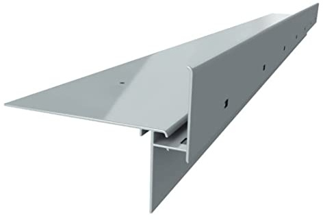 Renoplast® Perfil de Alero de Aluminio W35+ 200cm Gris | Acabado de Terrazas y Balcones | Suelos Ventilados Elevados | Sistemas de Drenaje de Agua | Perfil Angular | Protección contra la Corrosión