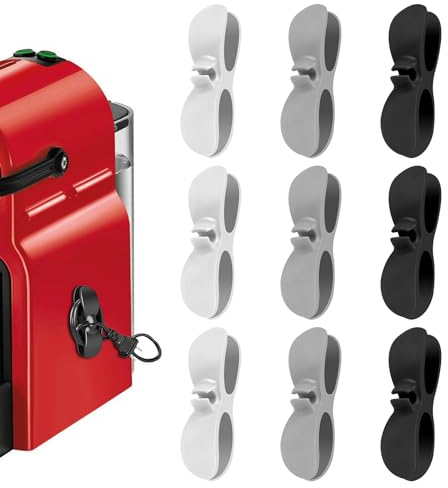 URAQT 9 Pezzi Organizer per Cavi Elettrodomestici, Autoadesiva Cucina Supporti Cavi, Organizzatore di Cavi da Cucina, 3 Colori, per Mixer Tostapane Cooker Air Fryer