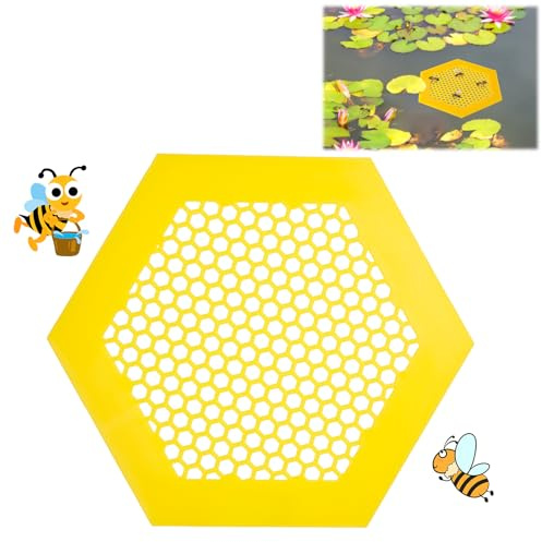 NQEUEPN Isola Galleggiante delle Api, Abbeveratoio Insetti e Tazza per Api Stabile all'aperto Stazione Bere Farfalle Coppa Api la Decorazione del Giardino