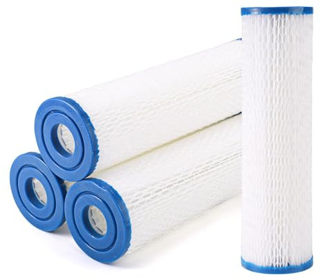 4uds Repuesto para Filtro de Agua de Inmersión en Frío, 25,4 x 6,35 cm Repuestos Universales para Cartuchos de Filtro de Agua para Toda la Casa con Sedimentos de Micrones para Agua de Pozo
