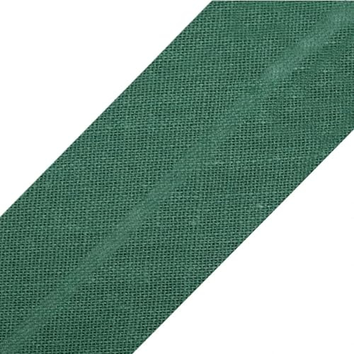 cyclingcolors 1 x Bias Binding Tape Made of 100% Cotton, Width 20 mm, Length 25 m, Edging Tape, Cotton Tape, Bias Binding Ideal for DIY, Fir Green