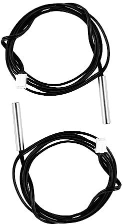 2Stücke Wasserdichte Thermistor Temperaturzylindersonde mit Thermistorleitung Präzise Temperaturkontrolle für Heizsysteme Klimaanlagen Aquakultur