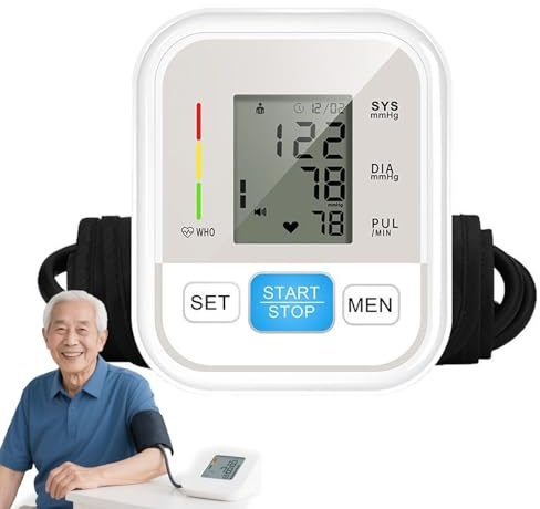 Blutdruckmessgerät,blutdruckmessgerät Oberarm Testsieger,blood Pressure Monitor,mit Digitalem Display/Mit Komfortabler Manschette Und Speicherfunktion/Blutdruck- Und Pulsmessung-A