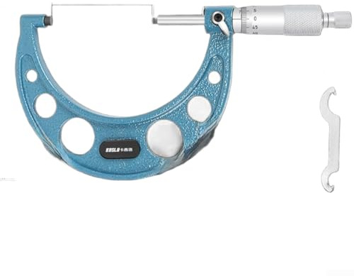 Set di micrometri esterni da 0 a 25 mm, in acciaio cromato, strumento di misurazione dello spessore per uso professionale (E)
