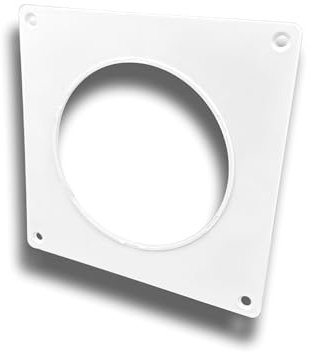 K-TECH-PRO Plaque murale ronde en PVC, système d'évacuation d'air Ø 125 mm, 4 pièces, Polychlorure de vinyle, 1 unité
