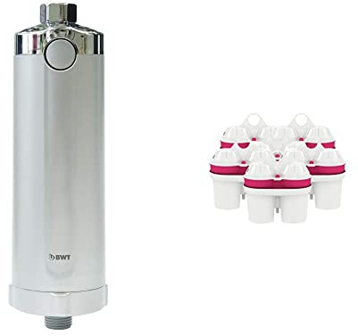 BWT - 812916P - Quick & Clean Antikalk-Filtersystem inkl. 1 Filterkartusche - Reinigung per Knopfdruck & Magnesium Mineralized Water Wasserfilterkartuschen, Kunststoff, Weiß, 6 Stück (1er Pack), 6