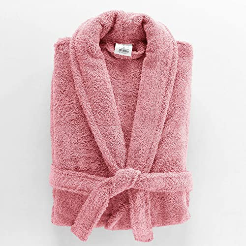 Douceur d'Intérieur, Peignoir (Taille Unique) Tendresse Bois De Rose, Eponge Unie 100% Coton