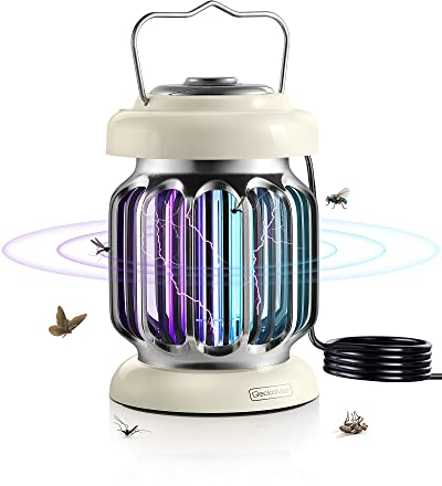 2-Pack GeckoMan Spectre Hybride Interrupteur Etanche Lampe Anti Moustique Exterieur et Interieur Lampe Anti Mouche Tue Mouche Electrique Attrape Piege a Mouche Appareil Anti Guepe Moucherons Insectes
