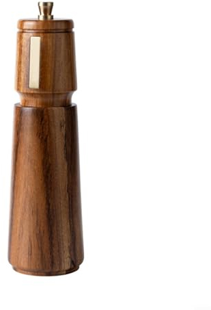 Macina sale e pepe, in legno, set macinaspezie manuale regolabile con vassoio grossolanità (segno S)