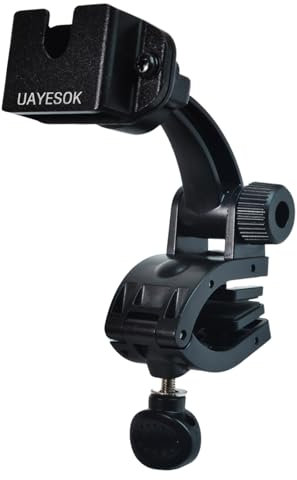 UAYESOK Radio Car Mount Dashboard Clip-On Holder for Walkie Talkie, Handheld/Mobile Speaker Microphone, Stand CB Mic Holder Desk Bracket for Motorola Baofeng Kenwood Midland CB Ham Two Way Radio Clip