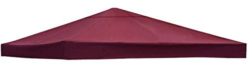 Auvent de rechange imperméable pour tonnelle de terrasse, pavillon, rouge, 3 x 3 m, couverture cryptée 300D pour une protection et une durabilité accrues